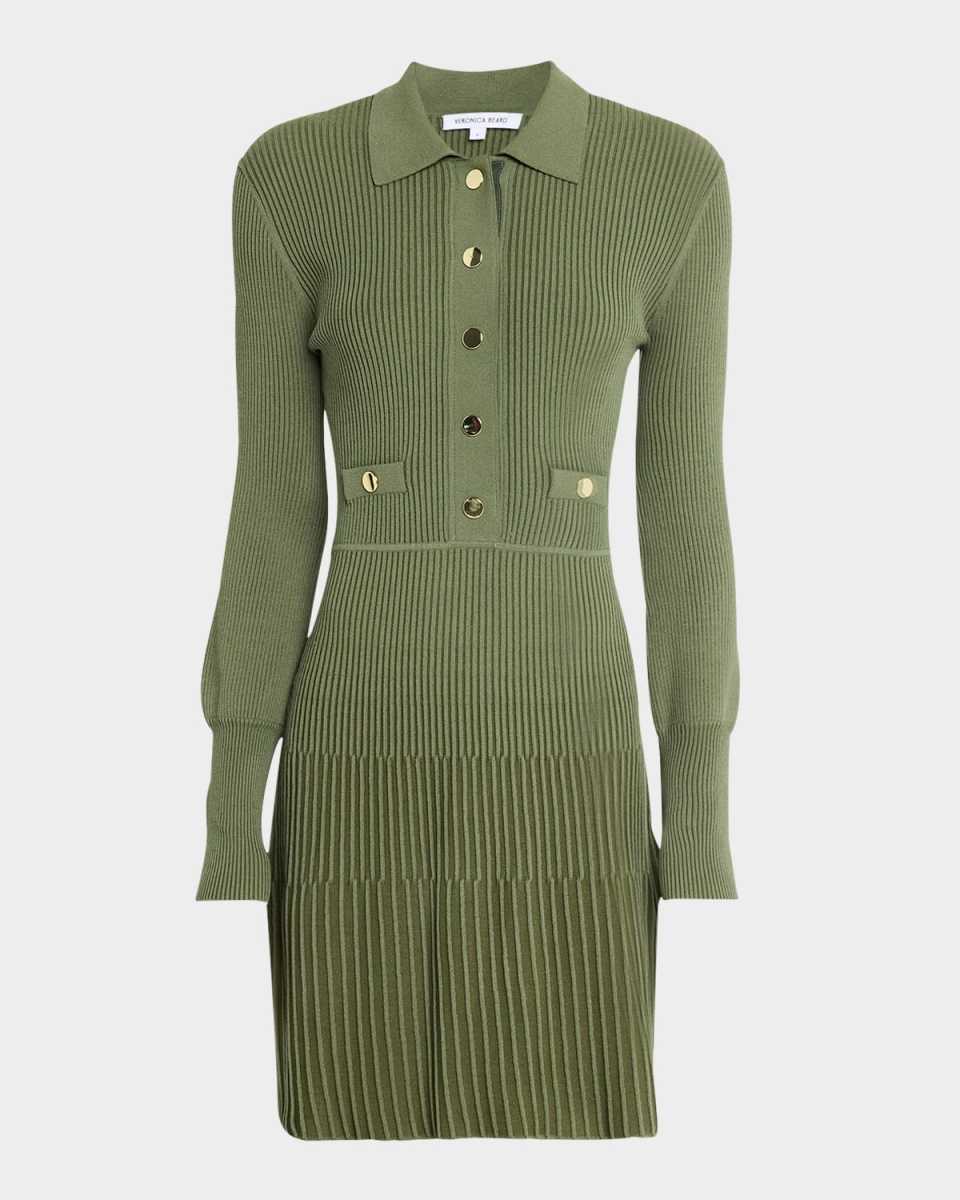 Lauper Long-Sleeve Ribbed Mini Dress